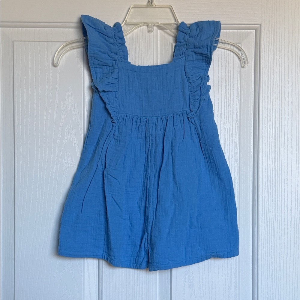 Blue Ruffled Girls’ Romper
